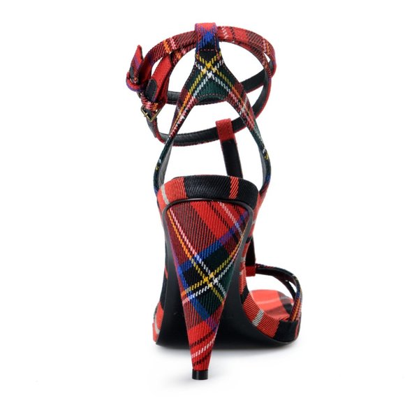 Burberry "London" Canvas High Heels Sandals Shoes - Picture 3 of 8